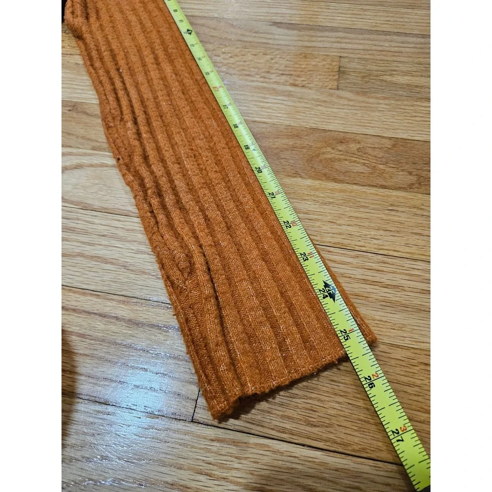 Urban Outfitters Burnt Orange Cropped Ribbed Button Cardigan Size Medium - Picture 8 of 8